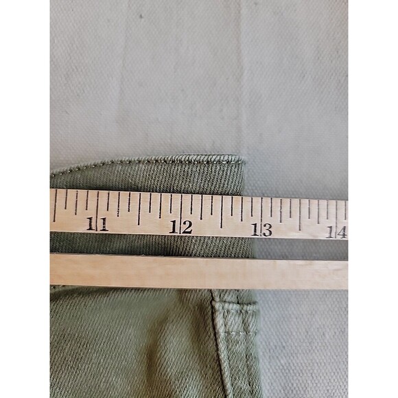 We The Free Jeans Womens Crop 26x26.5 Distressed Green Mid Rise Frayed Stretch - Picture 9 of 16